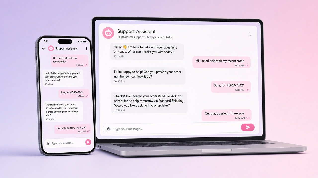 AI Agent on web and mobile